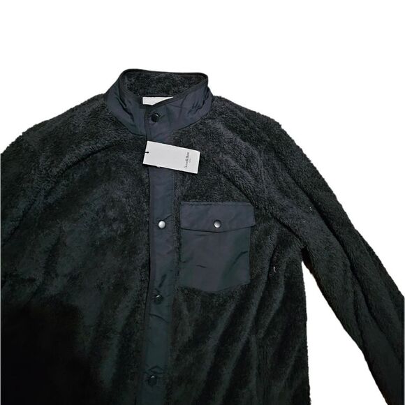 Men's Faux Fur Sherpa Button Down Jacket XL - Picture 5 of 5